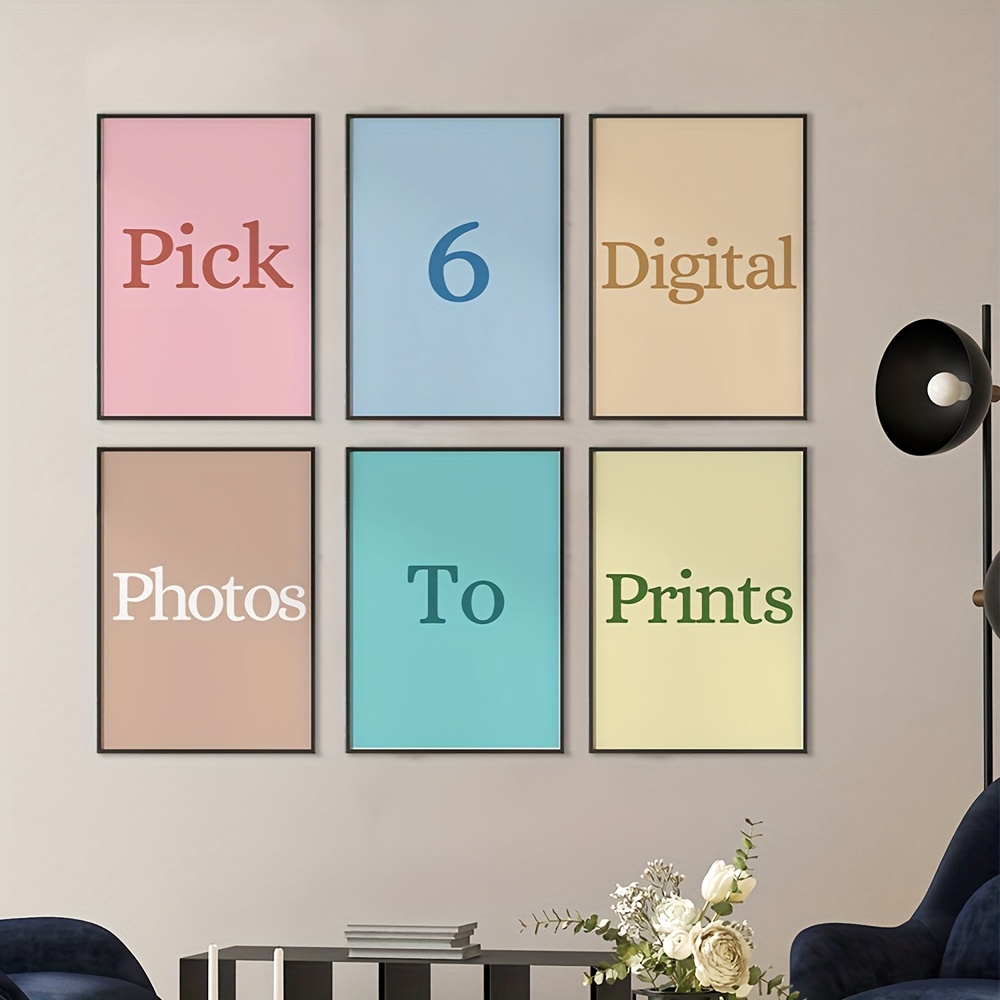 Home Decor Enthusiast - 6pcs/set Personalized Custom Canvas Printing Photo