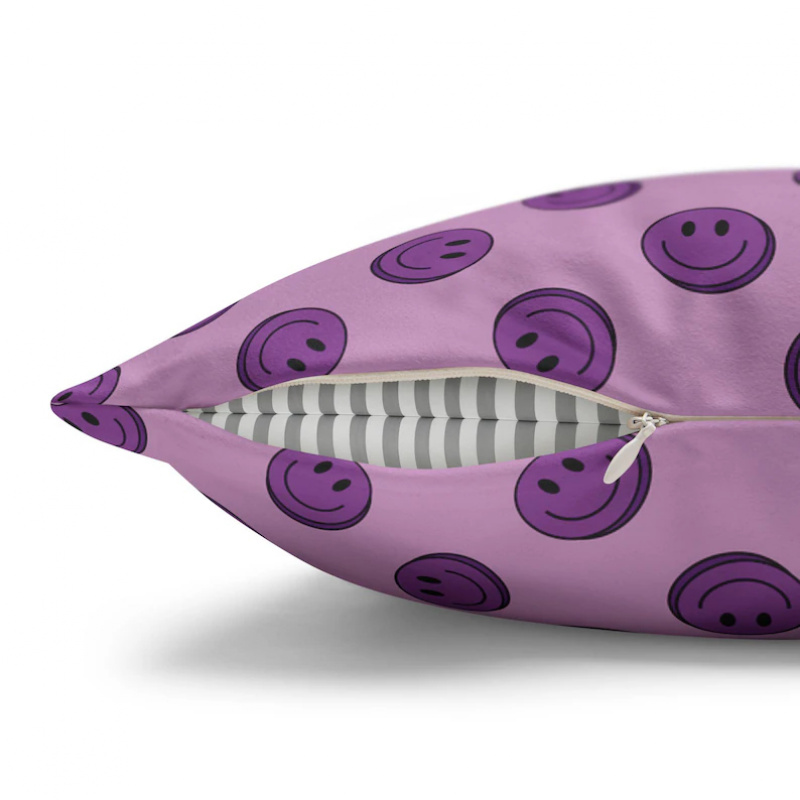 VIKAMA Purple Smile Cushion Co - огляд і ціна Home Decor Emoji