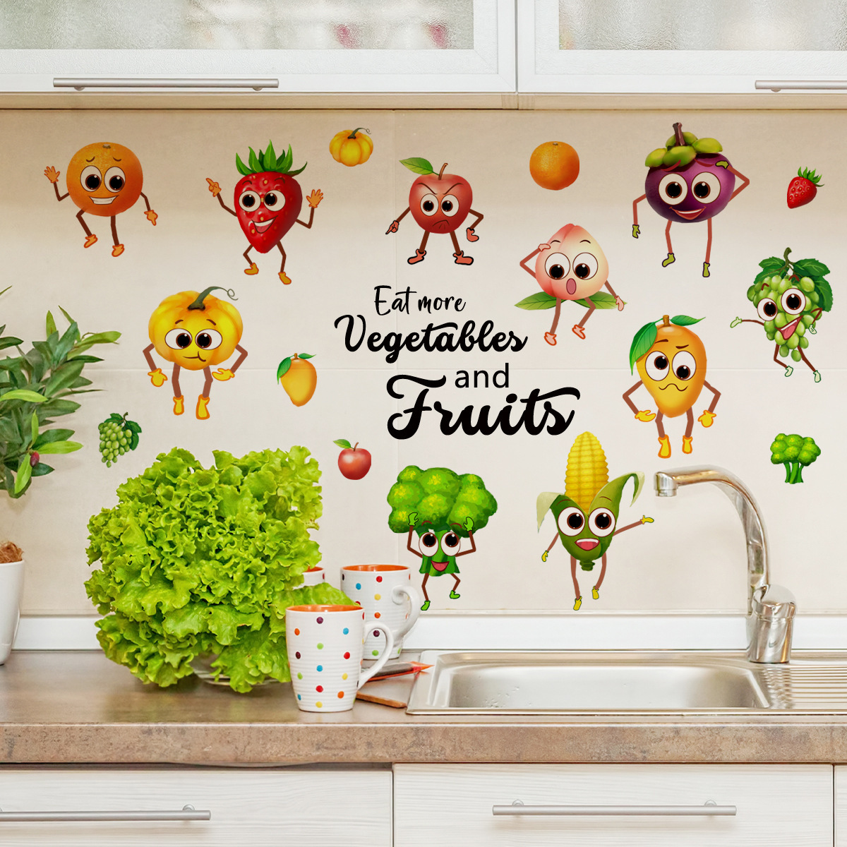 Cartoon Emoji Fruit Wall Stick - огляд і ціна Home Decor Emoji