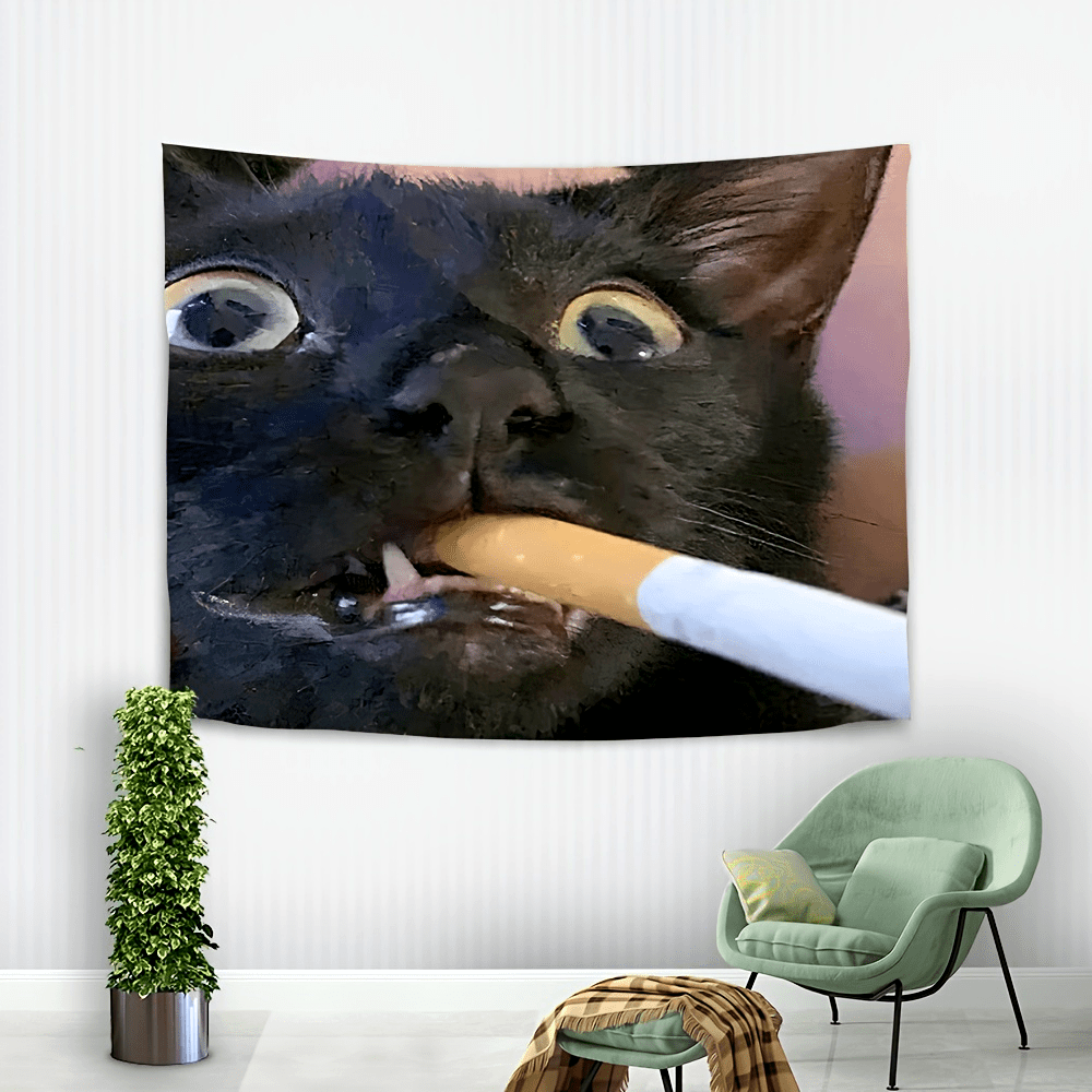 VIKAMA Funny Smoking Black Cat - огляд і ціна Home Decor Emoji