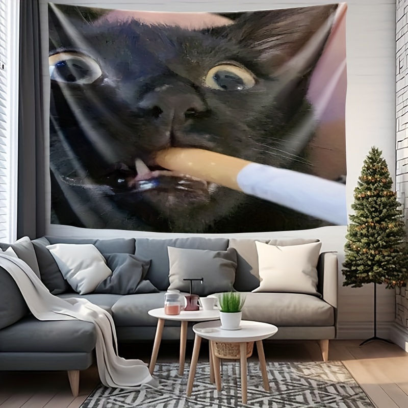 VIKAMA Funny Smoking Black Cat - огляд і ціна Home Decor Emoji