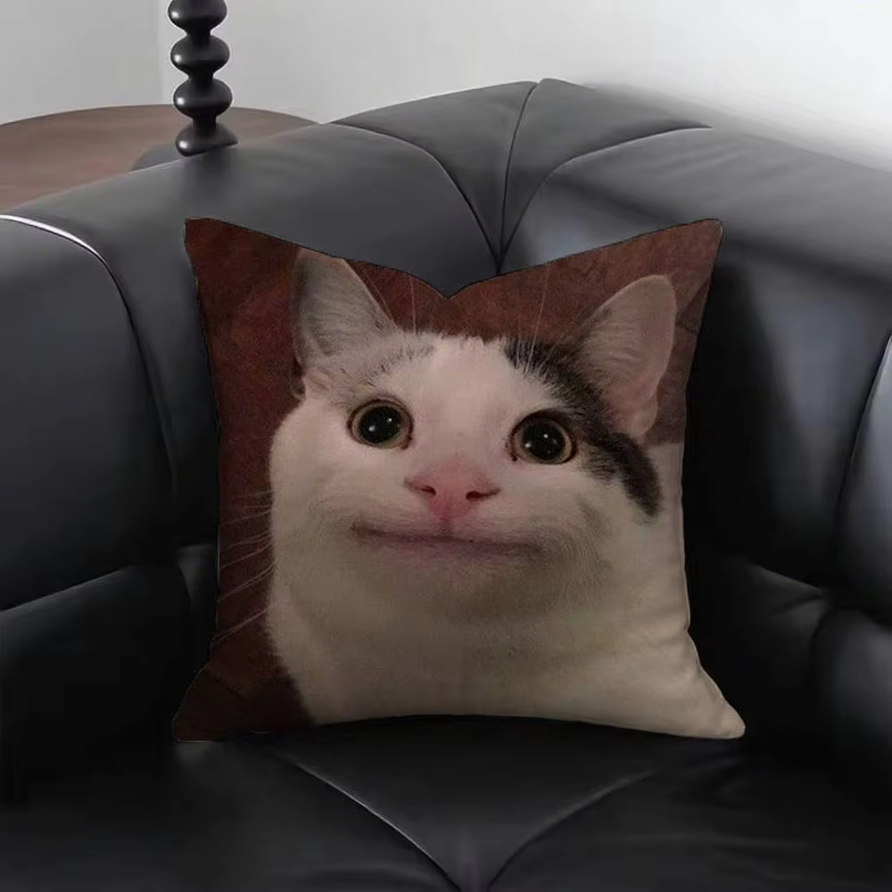 Funny Cat M-Meme Pillow Cover  - огляд і ціна Home Decor Emoji