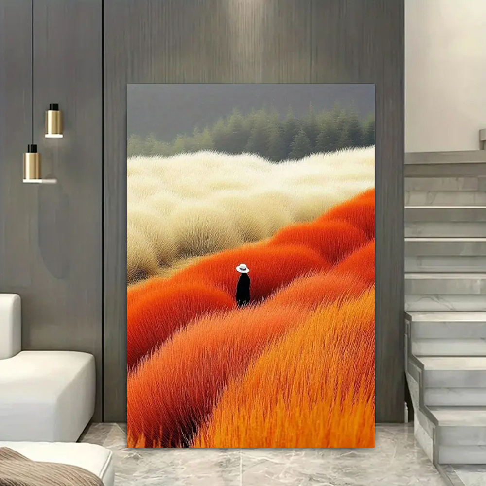 Modern Abstract Landscape Post - огляд і ціна Home Decor Orange