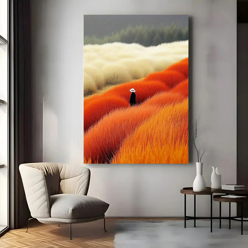 Modern Abstract Landscape Post - огляд і ціна Home Decor Orange