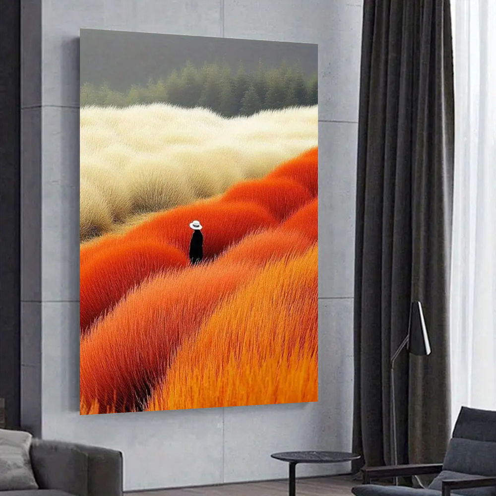 Modern Abstract Landscape Post - огляд і ціна Home Decor Orange
