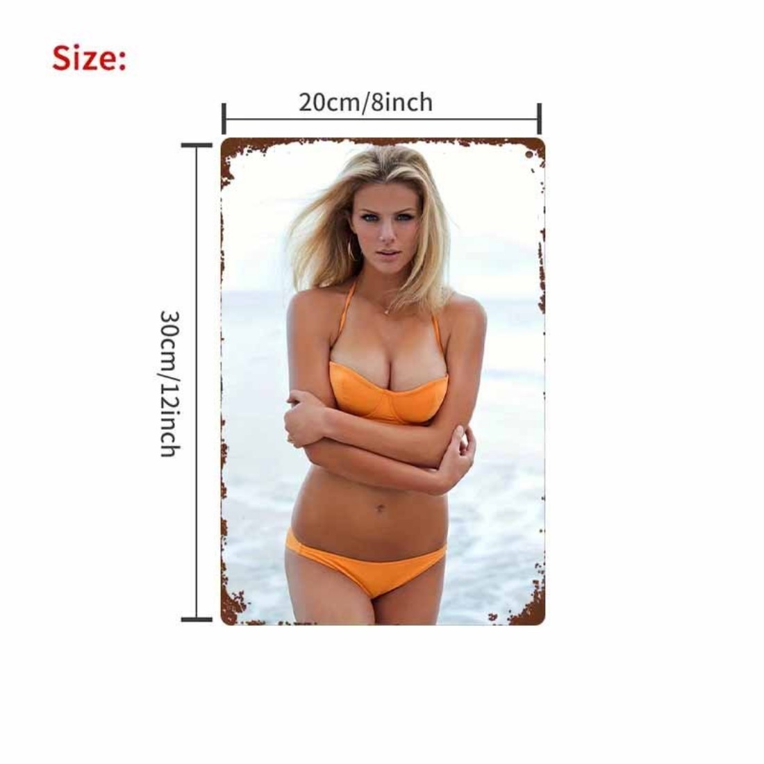 Vintage Orange Bikini Beach Gi - огляд і ціна Home Decor Orange