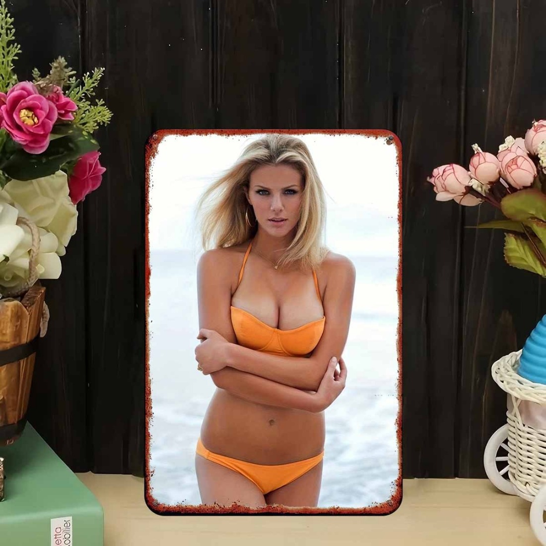 Vintage Orange Bikini Beach Gi - огляд і ціна Home Decor Orange