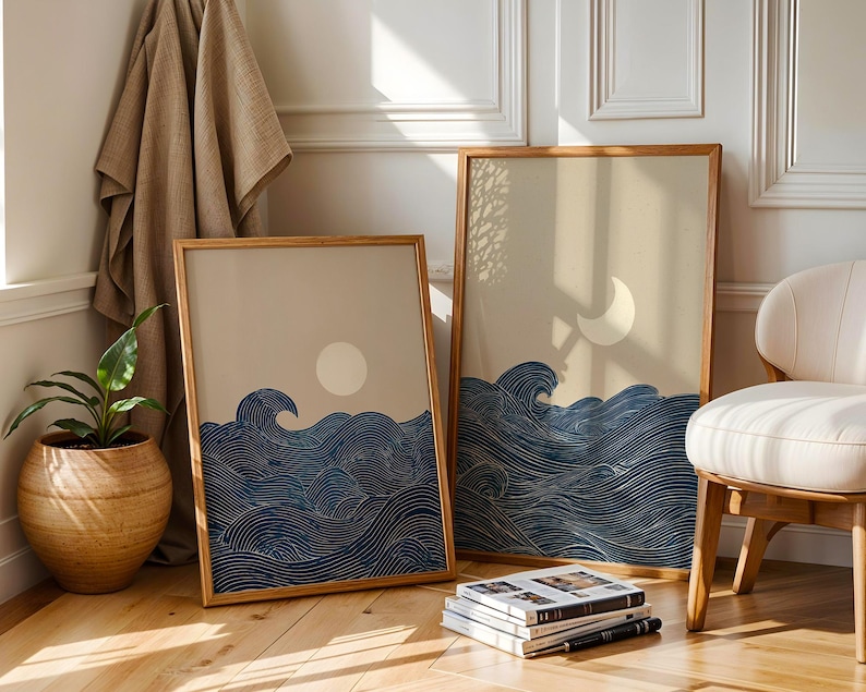 2pcs Japandi Minimalist Moon C - огляд і ціна Home Decor Japandi Style