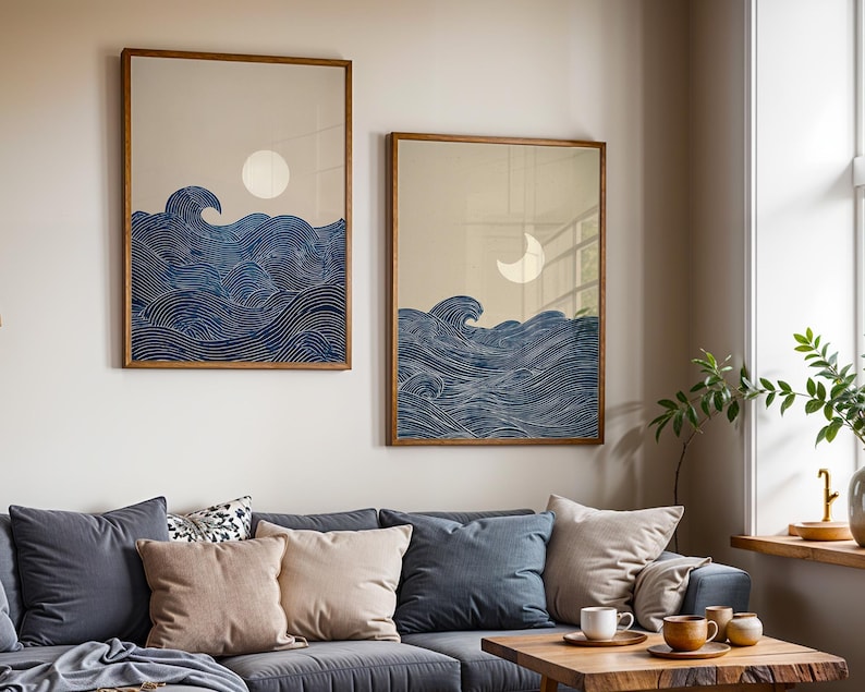 2pcs Japandi Minimalist Moon C - огляд і ціна Home Decor Japandi Style
