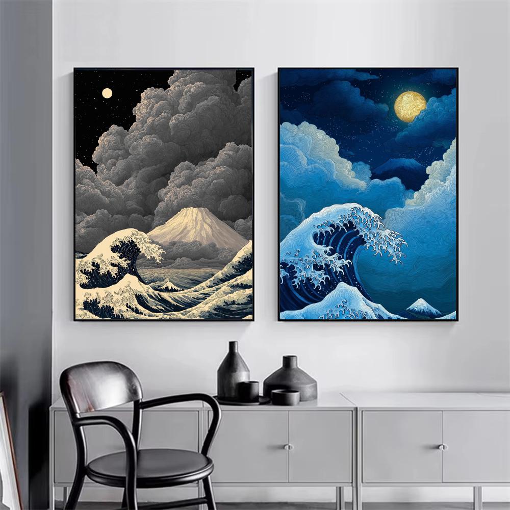 Japandi style Moonlit Waves Po - огляд і ціна Home Decor Japandi Style