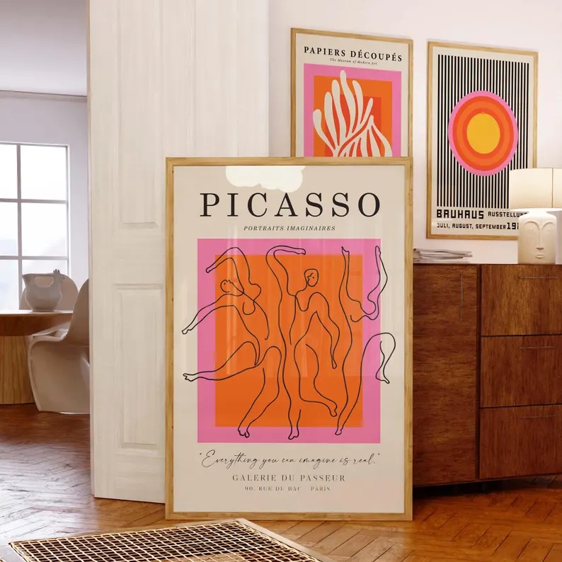 3pcsModern Orange  Bauhaus And - огляд і ціна Home Decor Orange