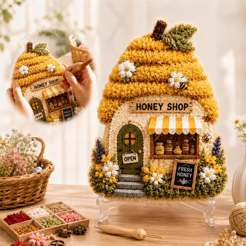 3D Mushroom House Poke Art DIY - огляд і ціна Home Decor Ideas