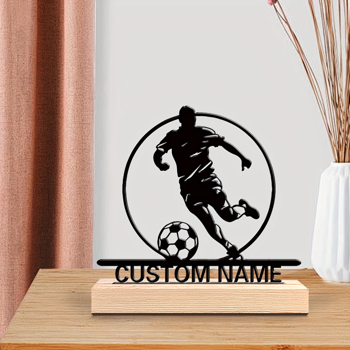 Custom Soccer Player Metal Sta - огляд і ціна Home Decor Retailers