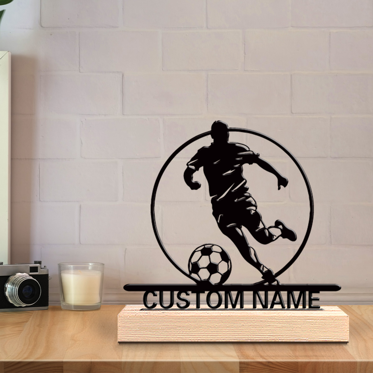 Custom Soccer Player Metal Sta - огляд і ціна Home Decor Retailers