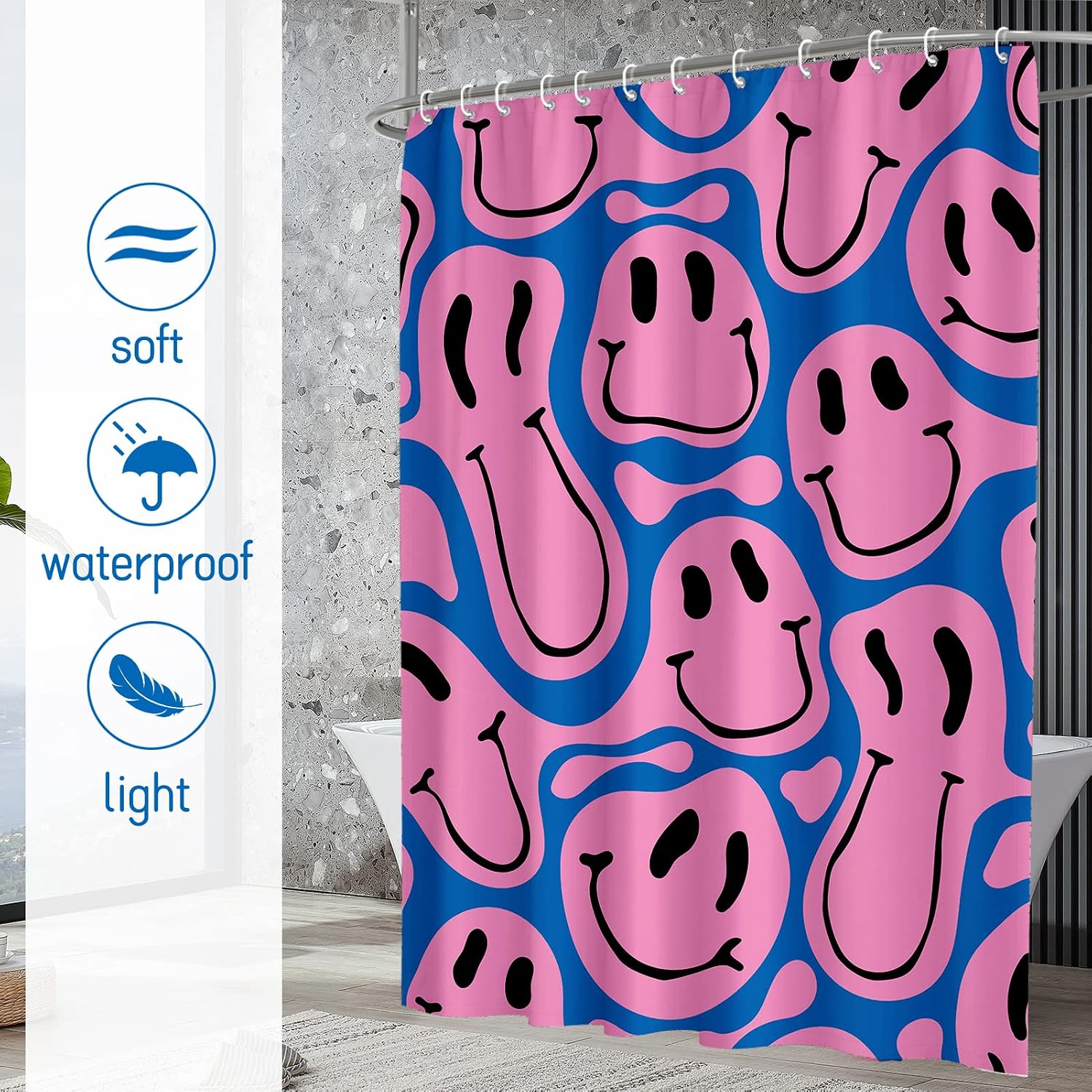 Cute Funny Emoji Face Print Sh - огляд і ціна Home Decor Emoji