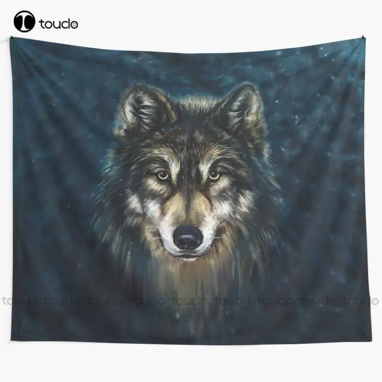 Artistic Wolf Face Tapestry Ta - огляд і ціна Home Decor Website Free