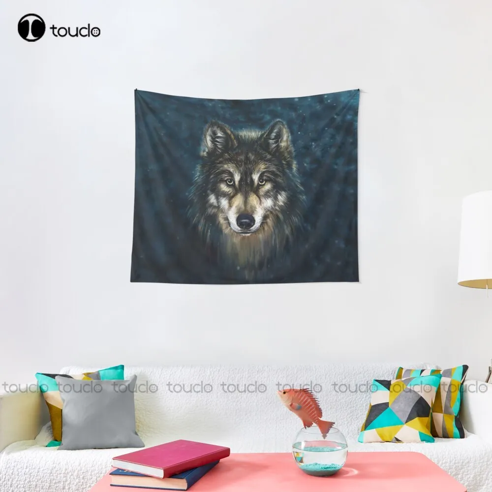 Artistic Wolf Face Tapestry Ta - огляд і ціна Home Decor Website Free