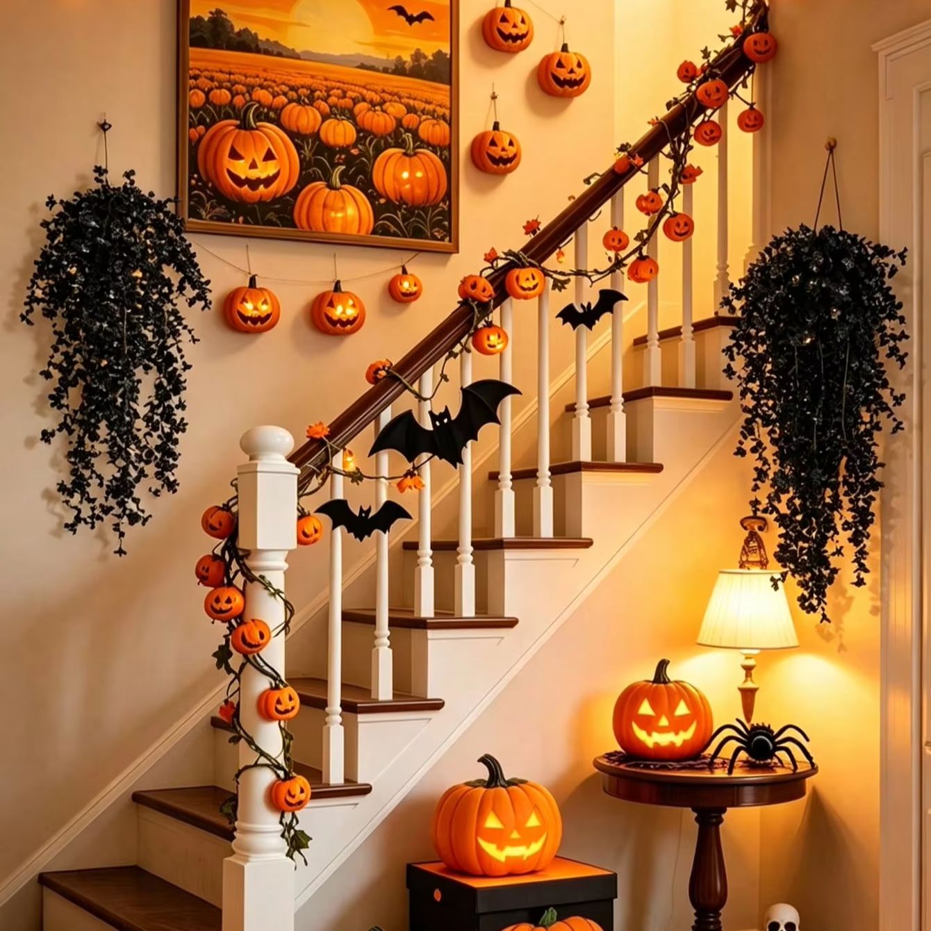 6pcS Halloween Black Artificia - огляд і ціна Artificial Hanging Plants