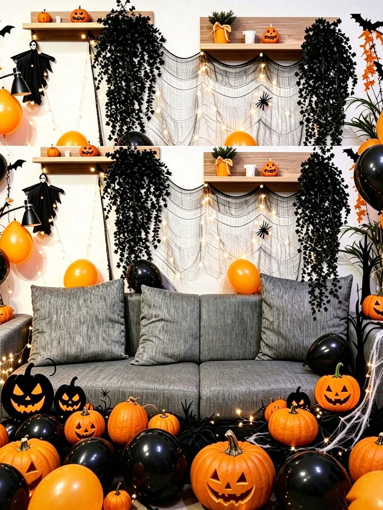 6pcS Halloween Black Artificia - огляд і ціна Artificial Hanging Plants