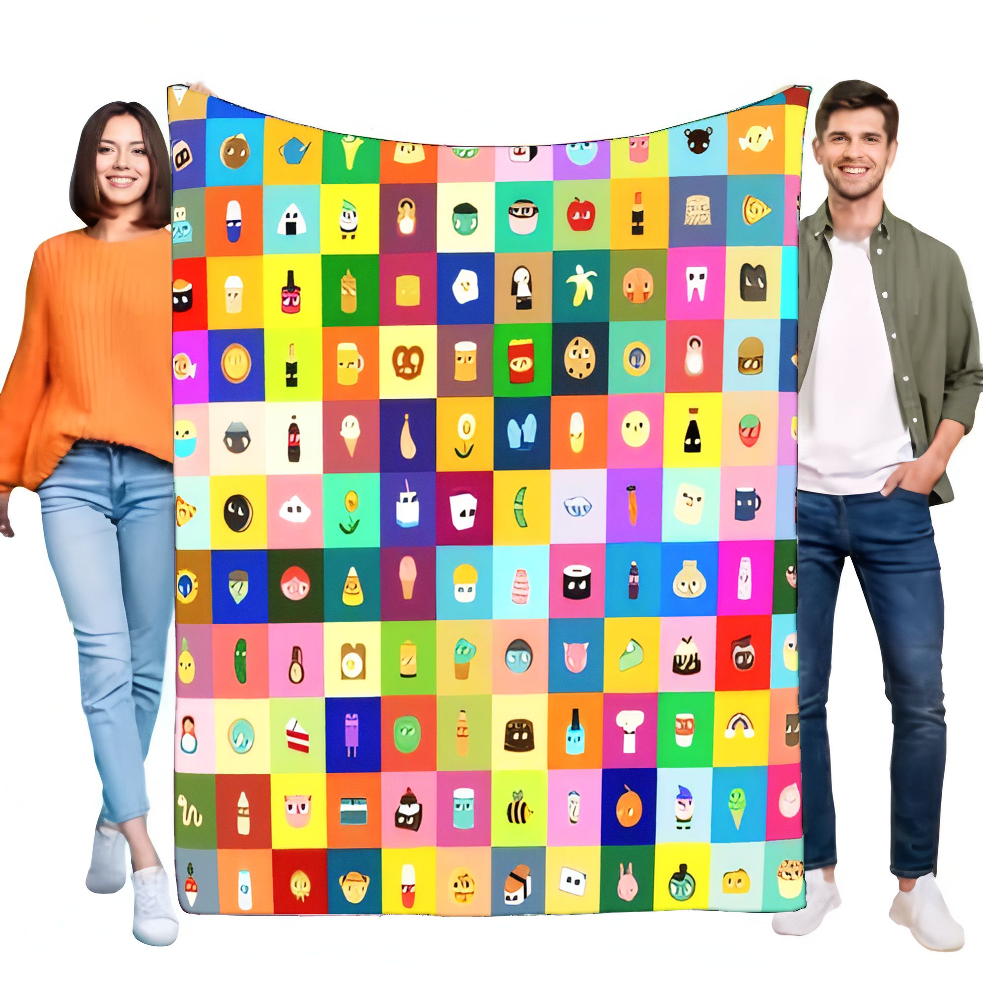 Vibrant Cartoon Icon Grid Blan - огляд і ціна Home Decor Emoji