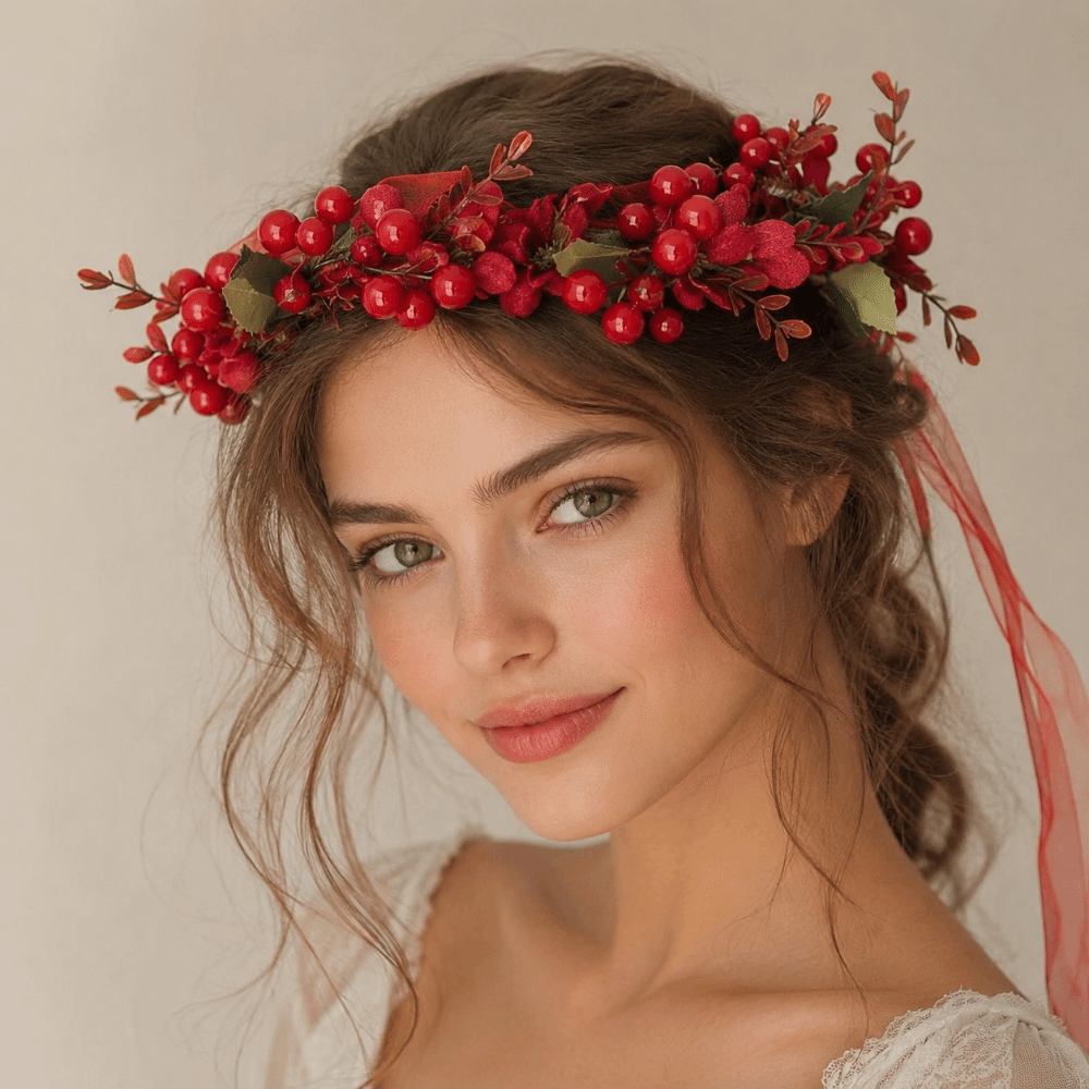 Large Red Berry Garland Red Fl - огляд і ціна Artificial Hanging Plants