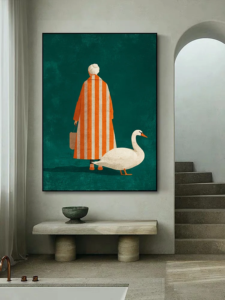 Figure in Orange White Striped - огляд і ціна Home Decor Orange